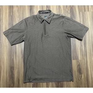 Nike Tiger Woods Collection Diamond Pattern 1/4 Quarter Zip Polo Shirt Men Sz S